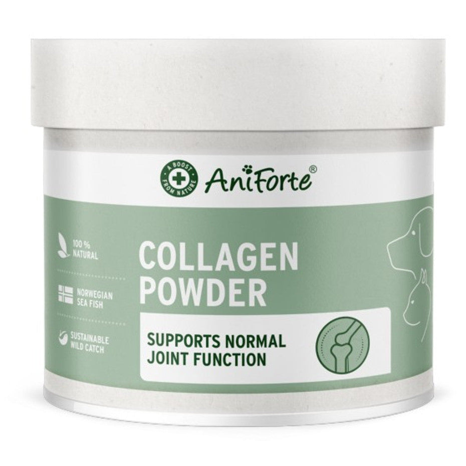 Collagen Powder is a joint support supplement which provides your pet with essential amino acids to help the collagen contained in the cartilage, tendons, joints and ligaments. Used daily,